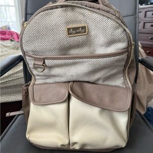 Itzy Ritzy Taupe & Cream diaper bag